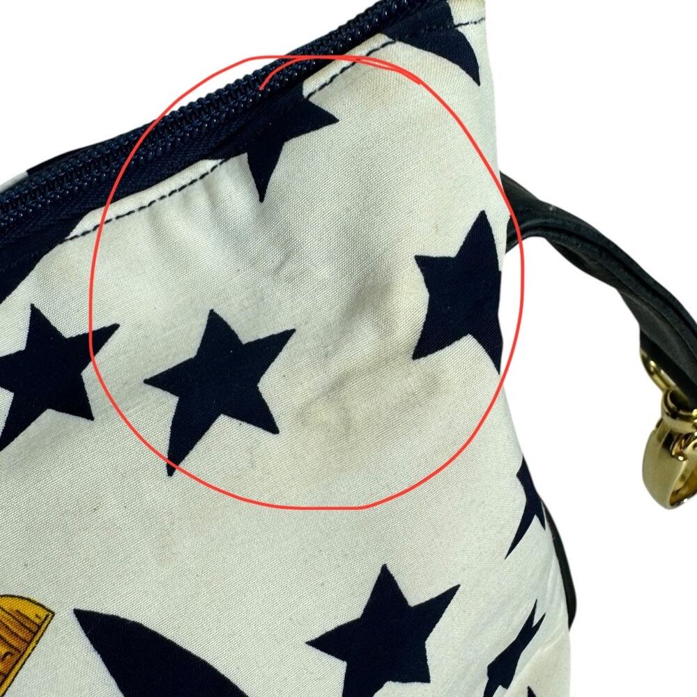 Vintage Aronni Romana Sailing Flag Print Handbag Nautical Florence Italy Navy - Picture 14 of 14